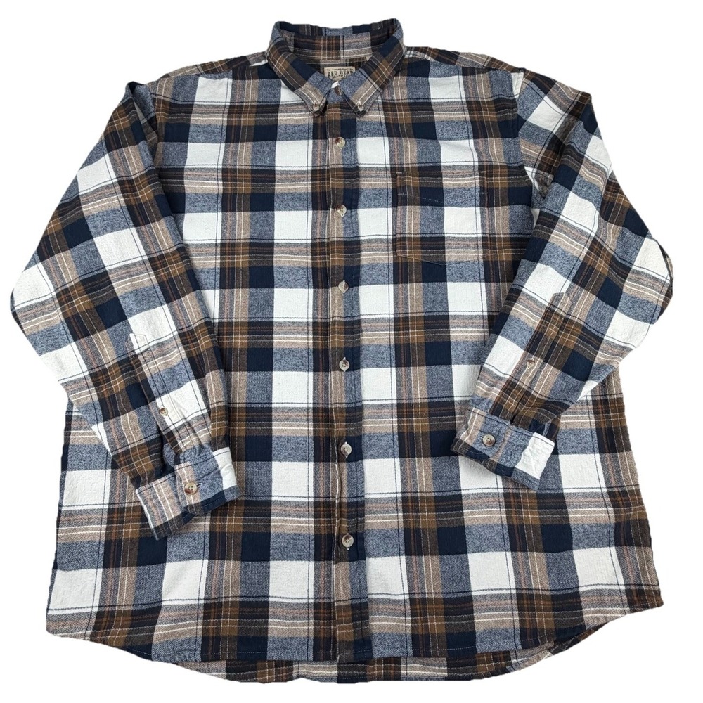 Red Head Brand Co Flannel Shirt Men's 2XL Plaid Heavyweight Button Up Casual